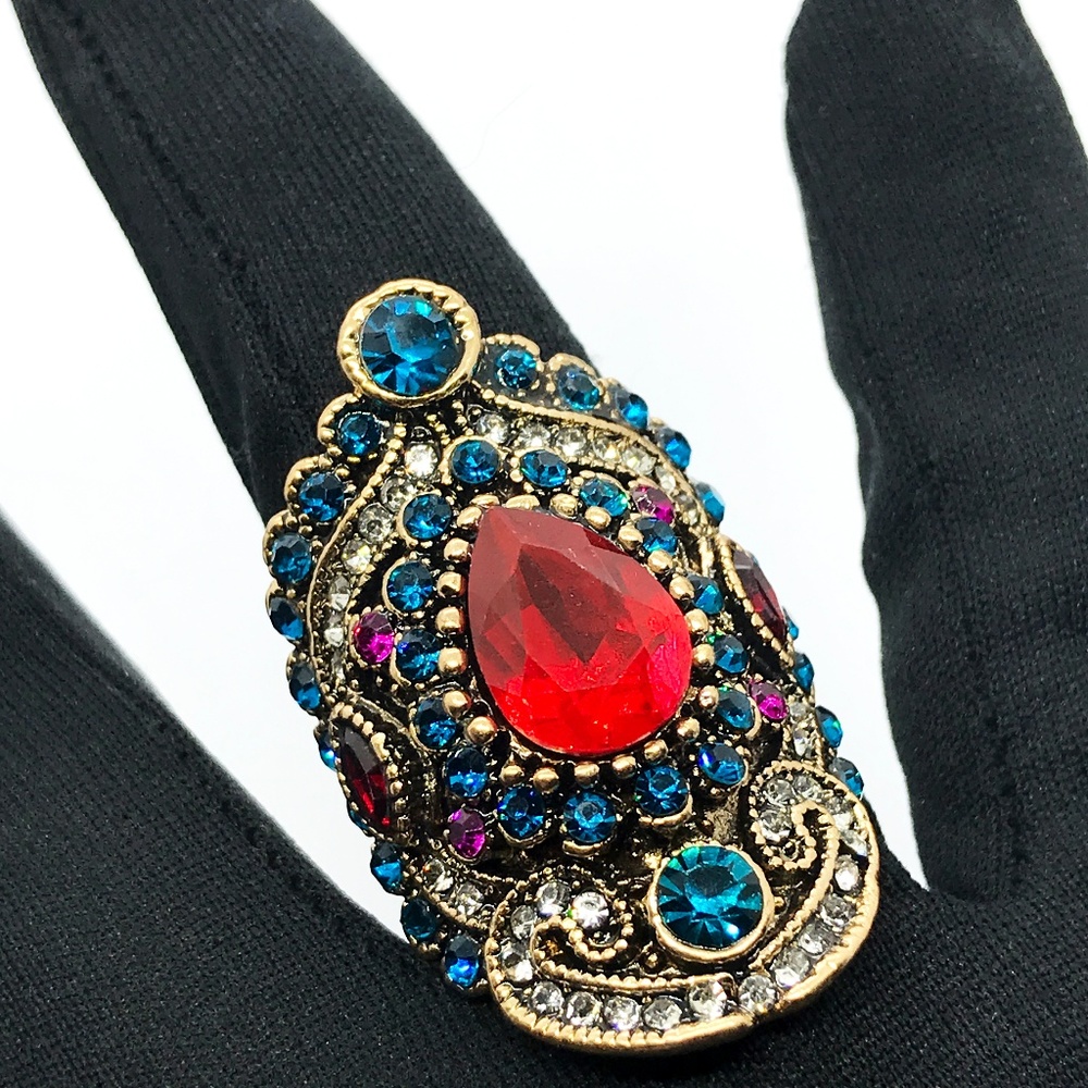 Fabulous Bohemian Crystal Gemstone Ring